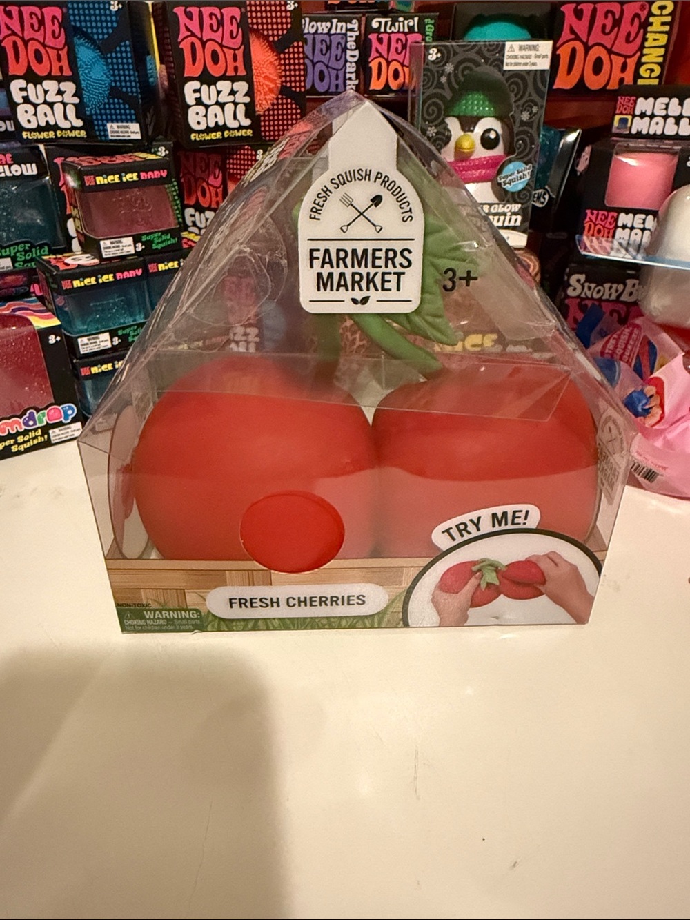 Farmers Market Fresh Cherries Squeeze Toy - Red